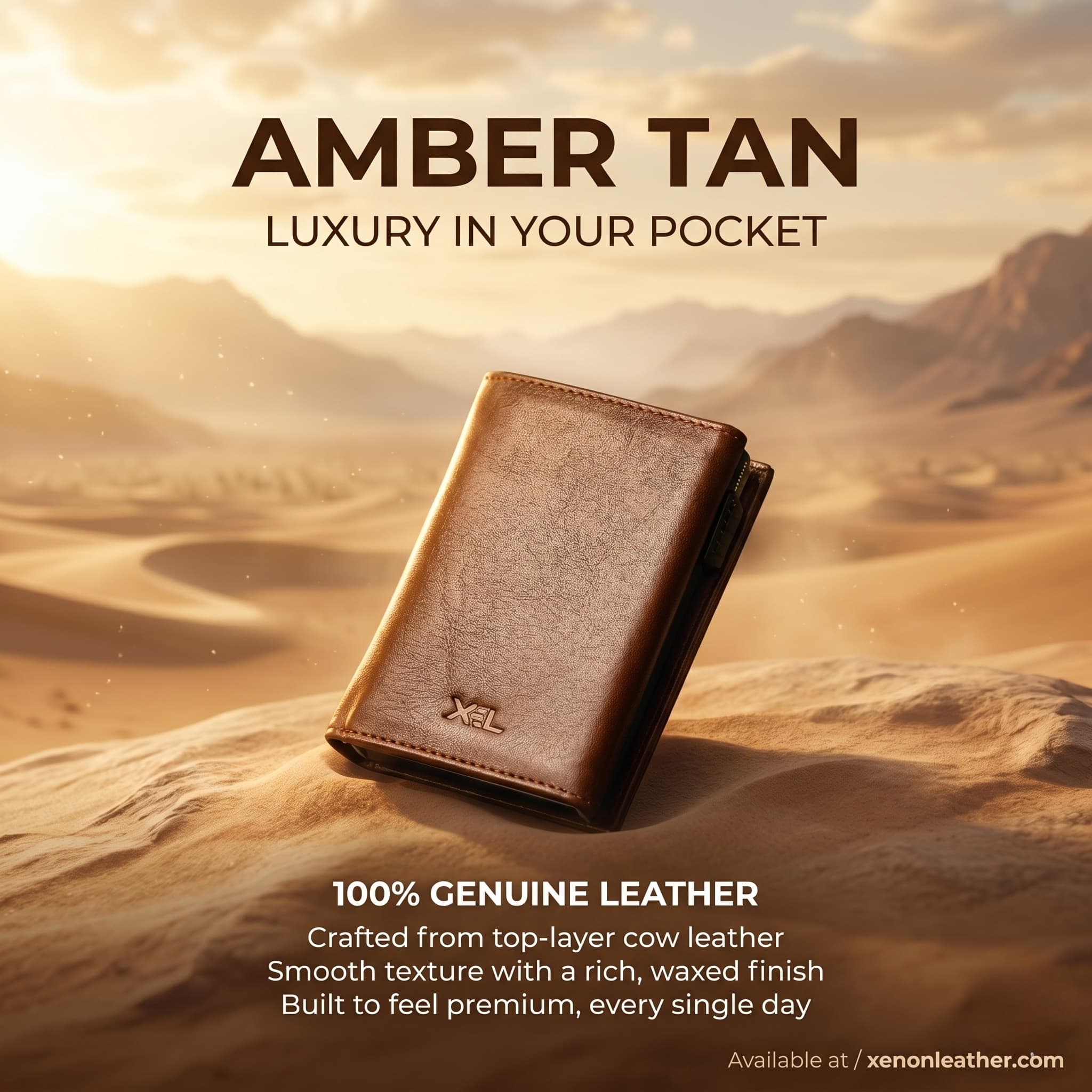 Top Grain Wallet - Amber Tan