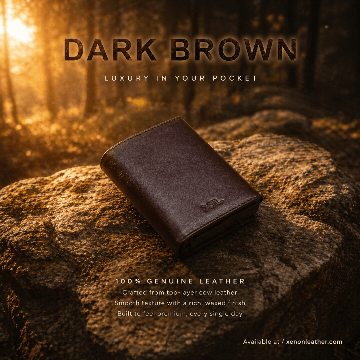 Top Grain Wallet - Dark Brown